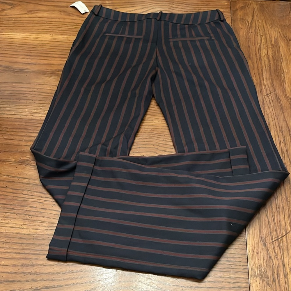 Anthropologie low rise striped flare  pants, size 2, NWT - Picture 8 of 14